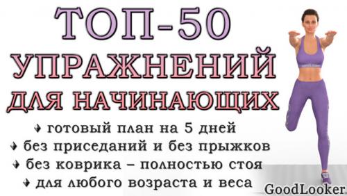 Какие упражнения эффективны для укрепления мышц и костей у женщин. Топ-50 упражнений стоя для начинающих и для любого возраста: без прыжков и приседаний (+ план на 5 дней)
